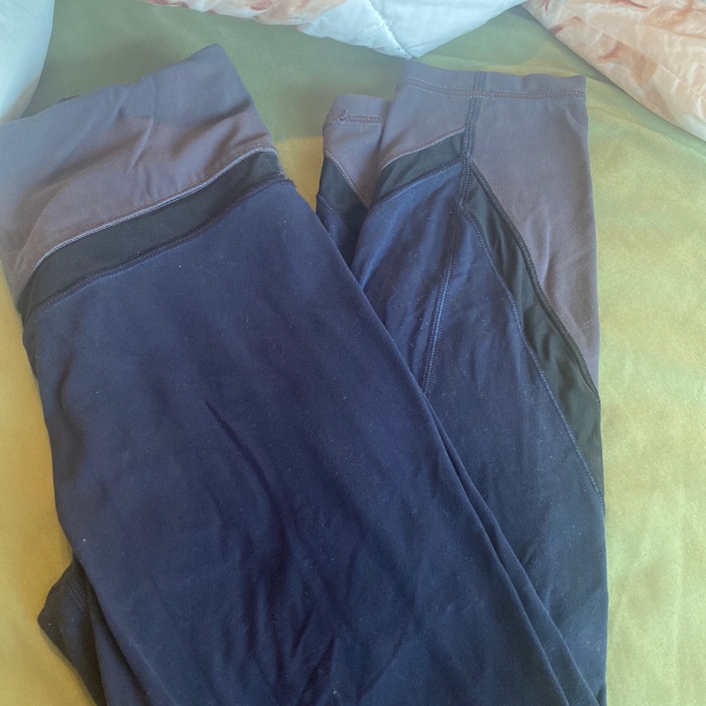 athleta leggings with mesh detailing on legs!